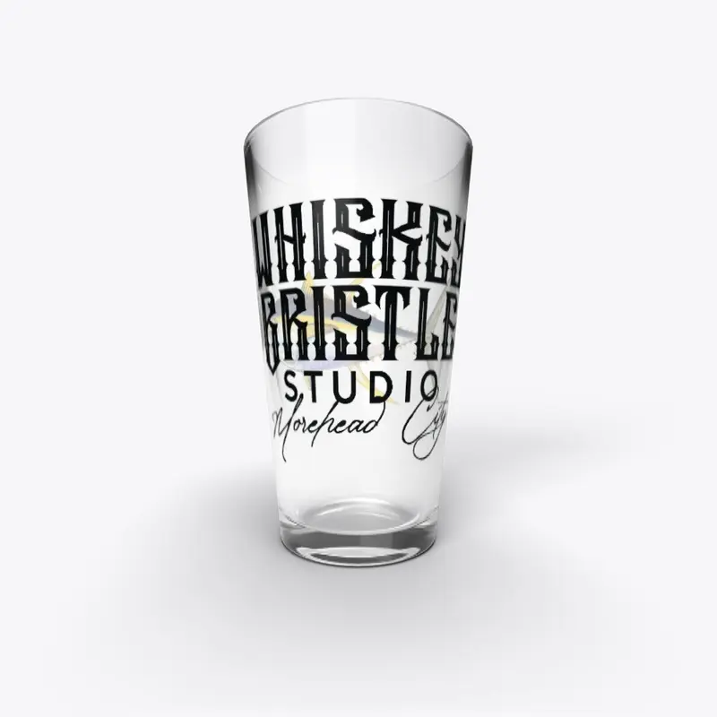 Whiskey Bristle Studio Pint Glass